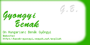 gyongyi benak business card